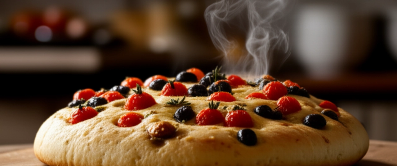 Focaccia Barese con Pomodorini e Olive: La Ricetta con le Patate nell'Impasto