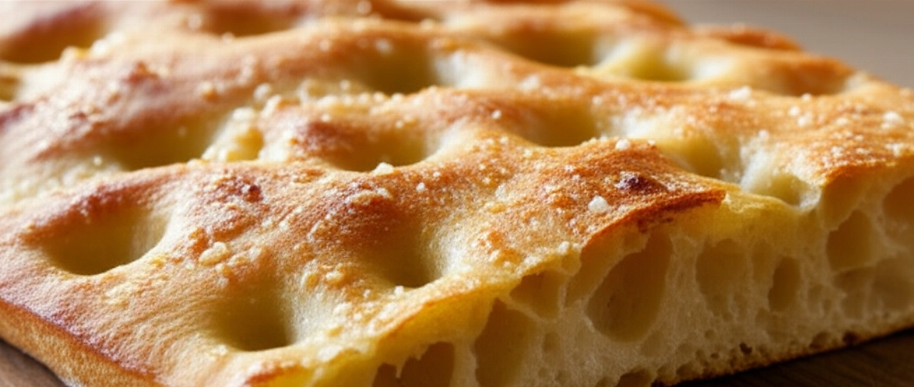 Focaccia Genovese Originale: La Ricetta con la Salamoia e Piena di Buchi